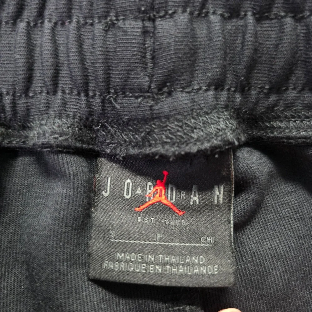 Jordan Mens Small Jogger Pants Black Dri-FIT Utility Zip Pocket Sweatpants